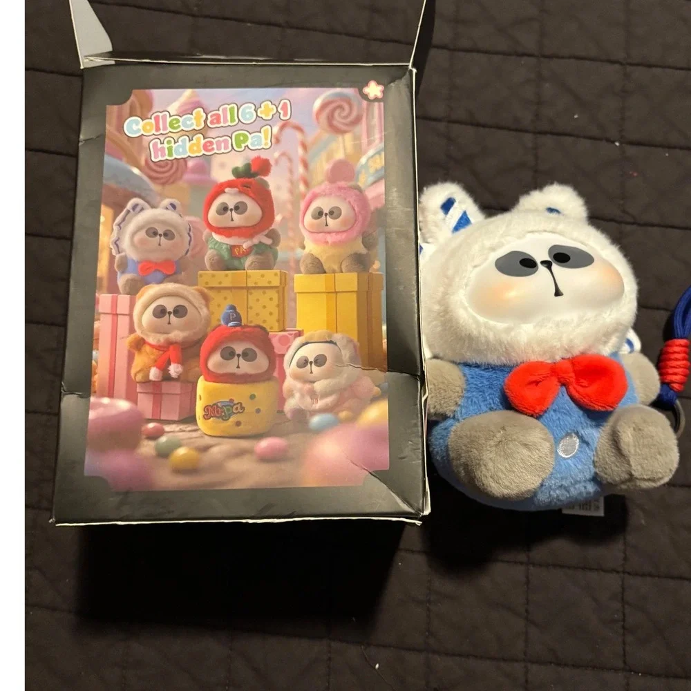 Mr. Pa Candy Series Sweet Bunny Plush Collectible Blind Box Mystery Toy Blue Red